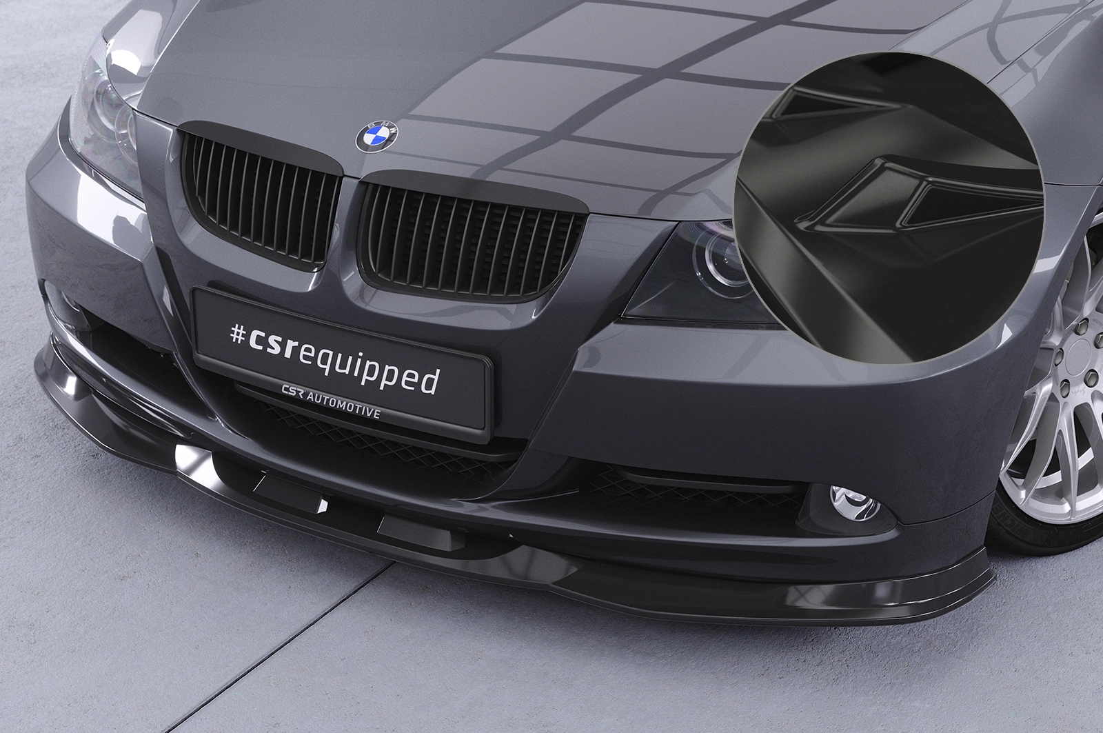 Voorspoiler BMW 3er (E90/E91) Limousine en Touring Glans Zwart – CSR Automotive
