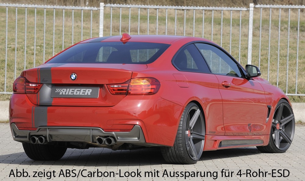 Achterbumper aanzet dubbele uitlaat links & rechts BMW 4 serie c