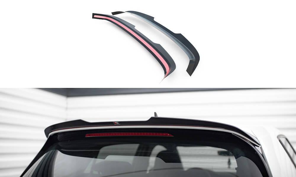 Opzetstuk Spoiler VW Golf 7/7.5 R / GTI Facelift Glans Zwart