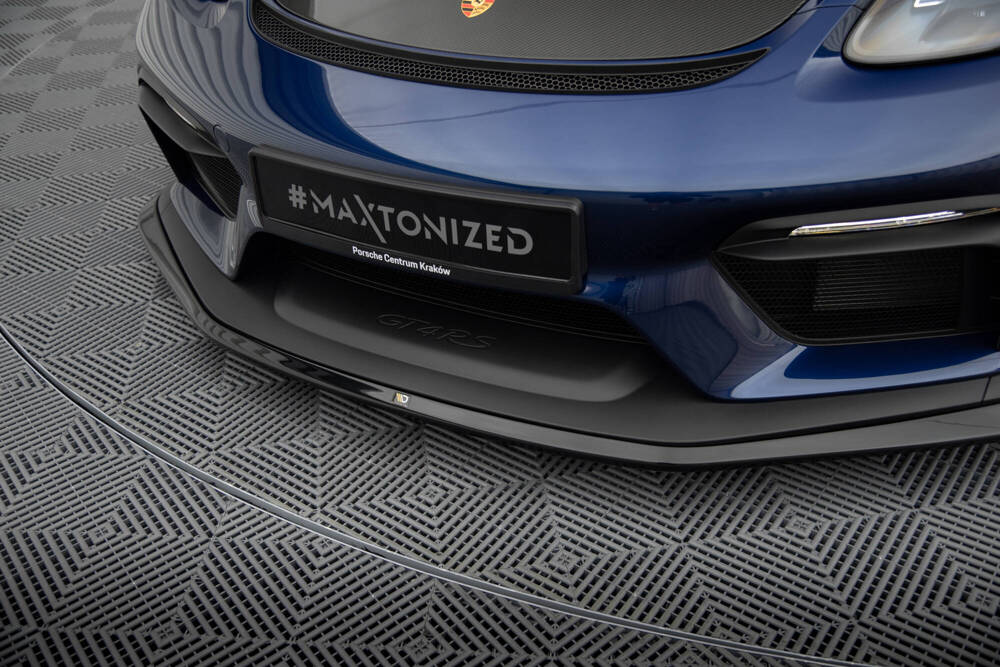 Voorspoiler Porsche 718 Cayman GT4 RS Maxton Glans Zwart