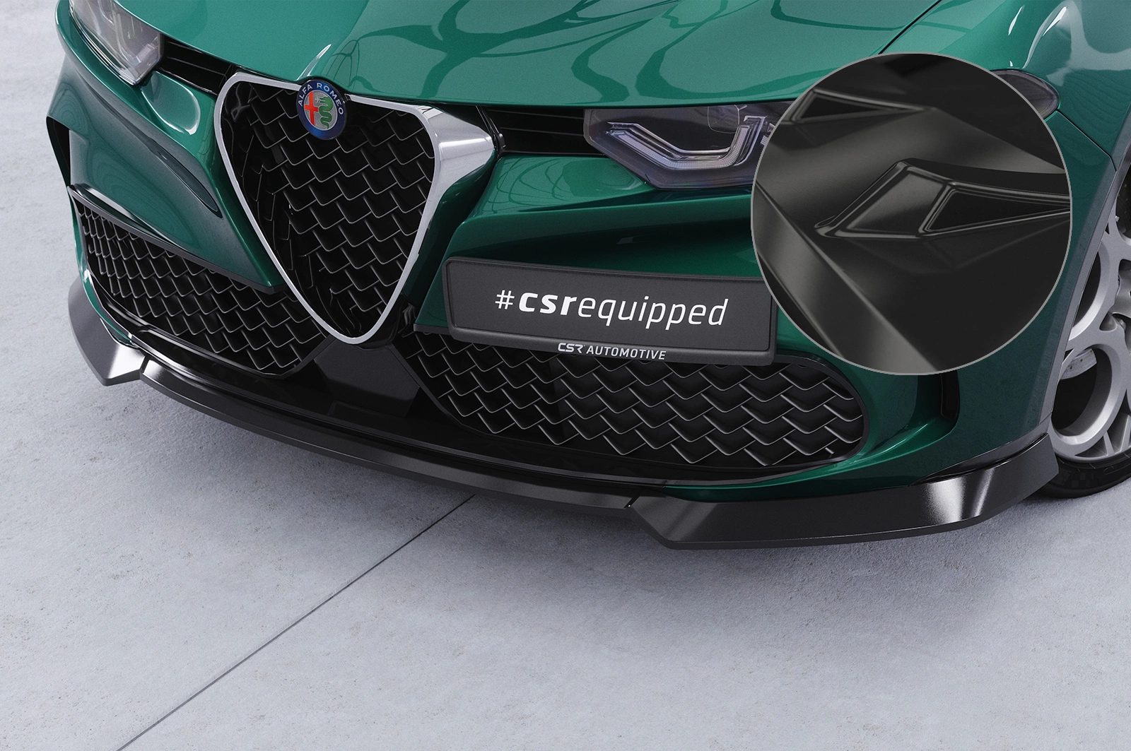 Voorspoiler Alfa Romeo Tonale glans zwart
