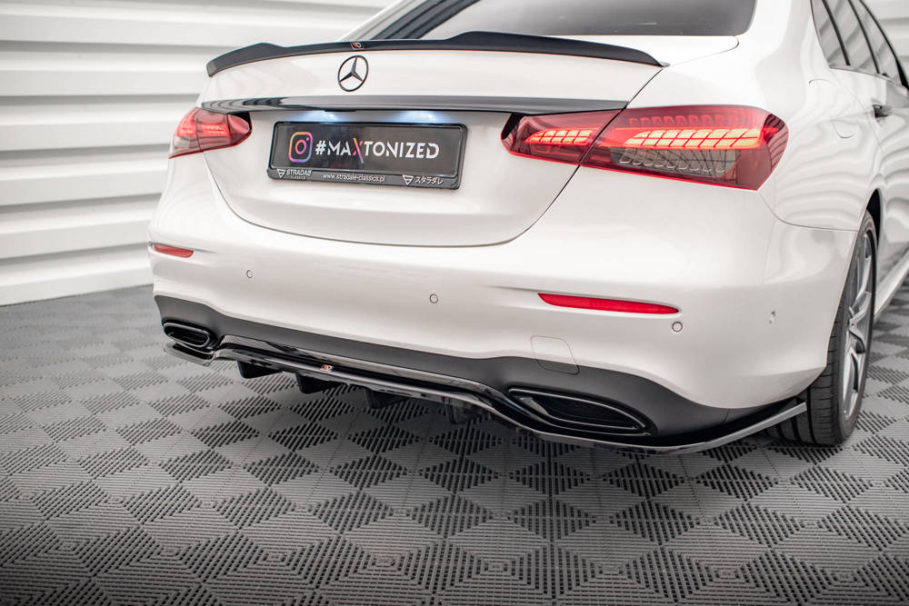 Diffuser Mercedes E Klasse W213 FL AMG Line Maxton Glans Zwart