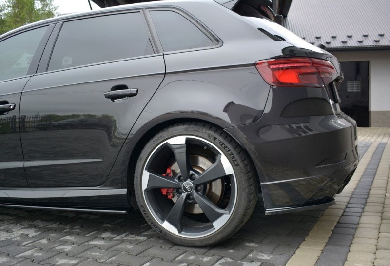 Achterzijde Spoiler Audi RS3 8V FL Sportback Glanzend Zwart