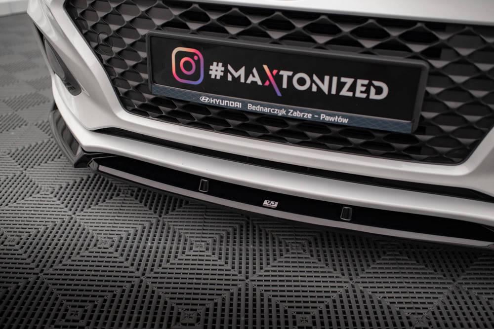 Voorspoiler V.2 Hyundai I20 FL 2018 - 2020 Maxton Glans Zwart