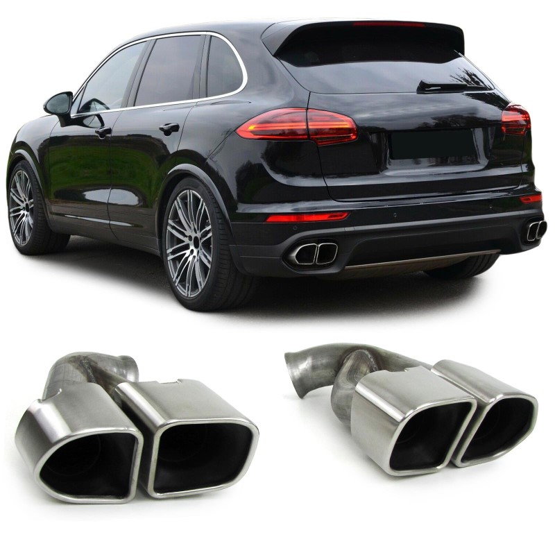Exhaust tips Porsche Cayenne 958 92A Facelift GTS Look 14-17