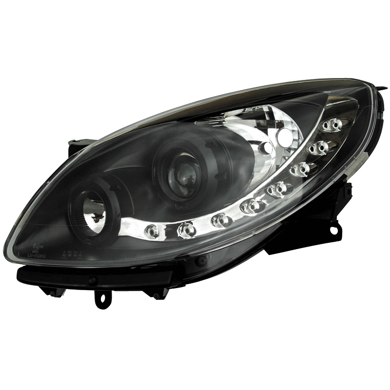 Set Koplampen in DRL-Look  Renault Twingo II 2007-2012 - Zwart