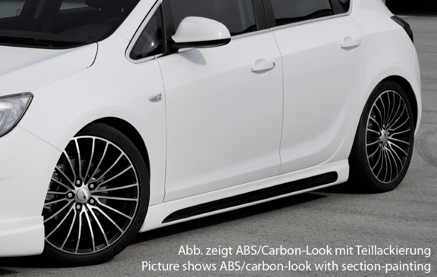 Zijskirts met opening Opel Astra J 5-dr. Rieger