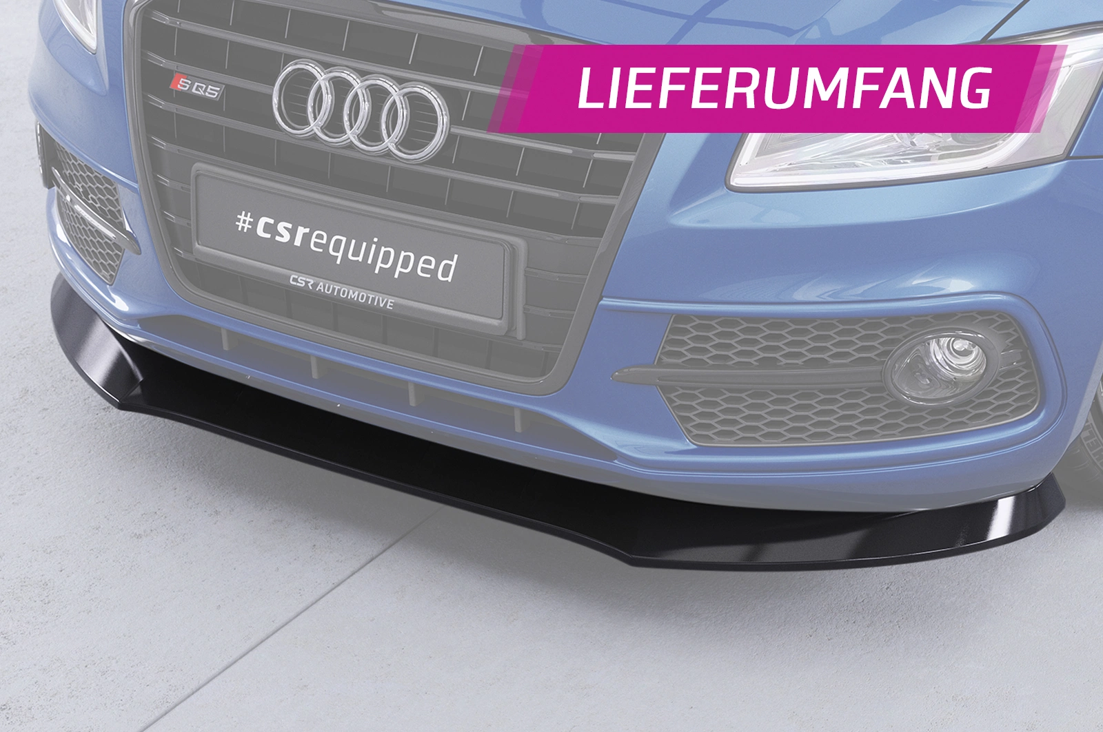 Voorspoiler Audi SQ5 (8R) glans zwart – 2013–2017