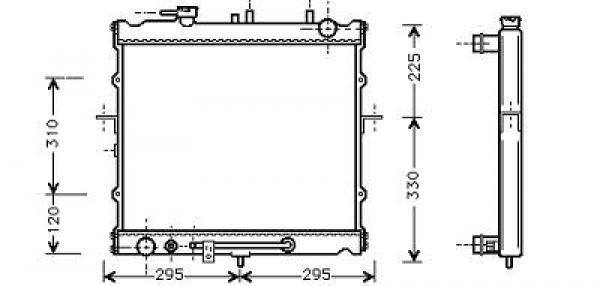 Radiator SPORTAGE 99-01 450x524 2.0I-16V