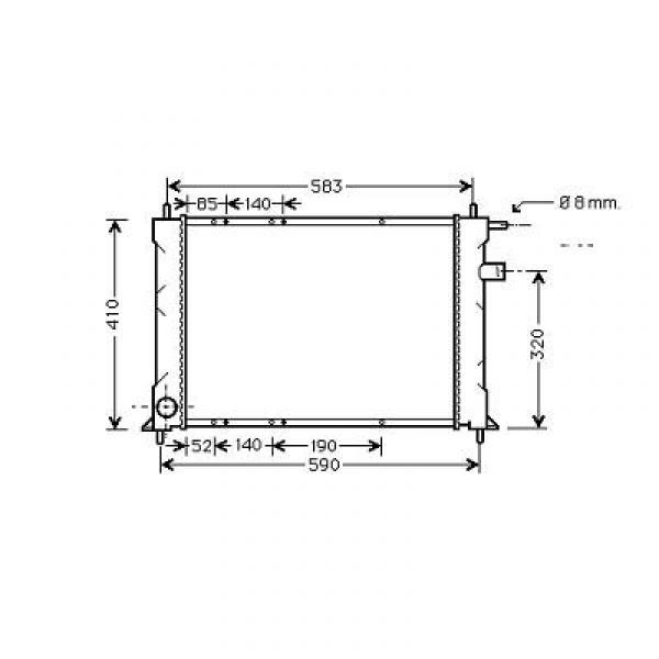 Radiator ROVER 400 95->> 520x420 414/416/420 +AC NIET DTD