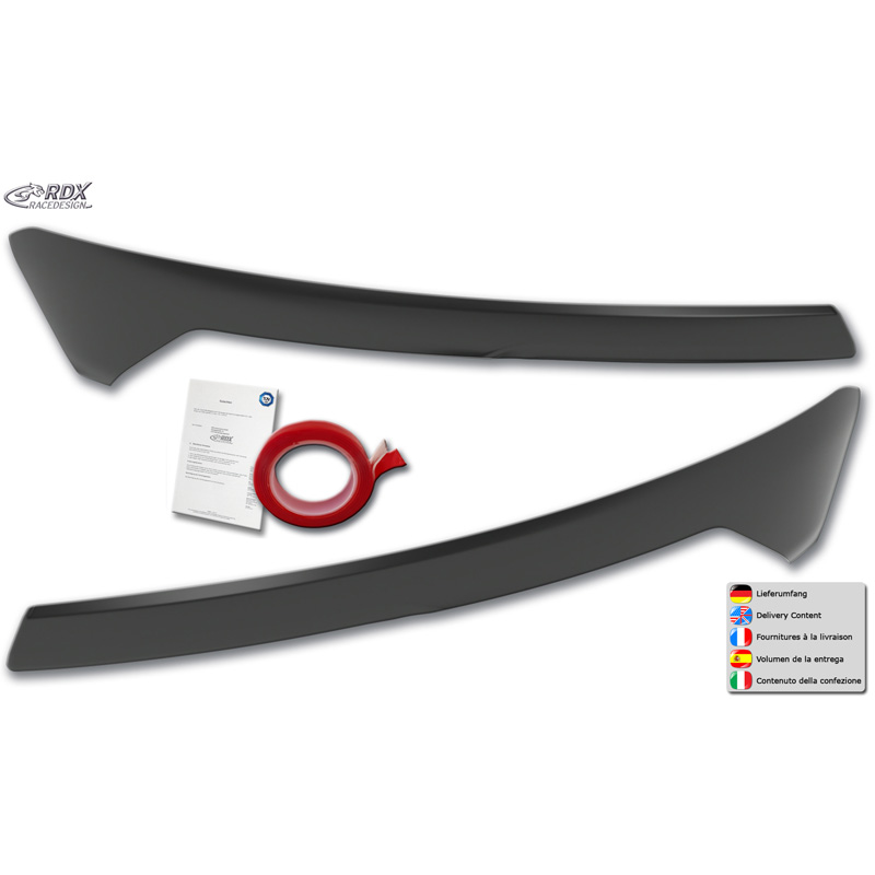 RDX Koplampspoilers  Ford Transit Courier & Tourneo Courier 2023- (zonder LED-richtingaanwijzers en DRL) (ABS)