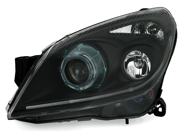 Faros Opel Astra H Dayline Los ojos del Diablo negro