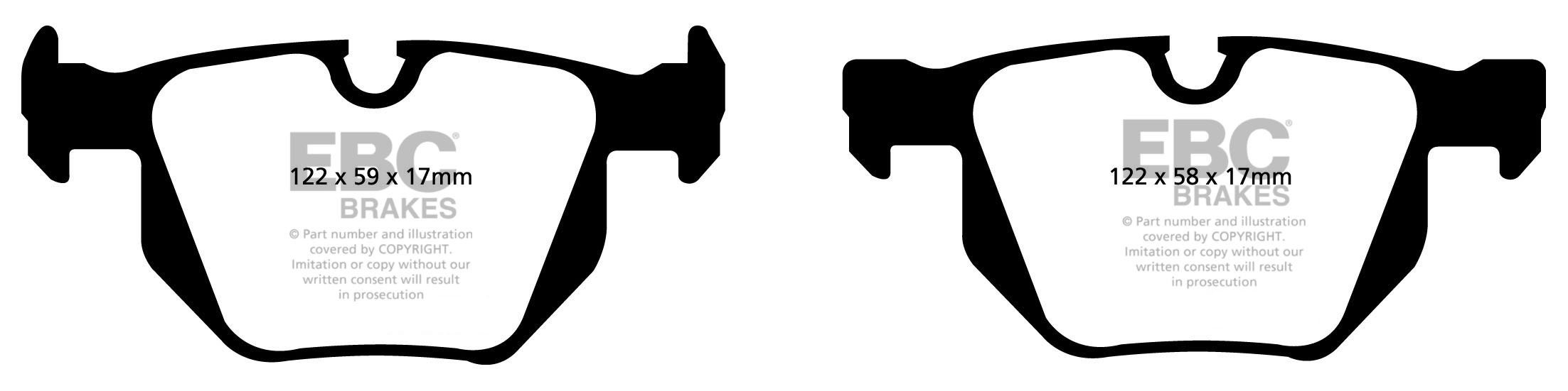EBC Brakes BMW 530 xDrive 3.0 (E60) 2008-2010 Remblokken achterz