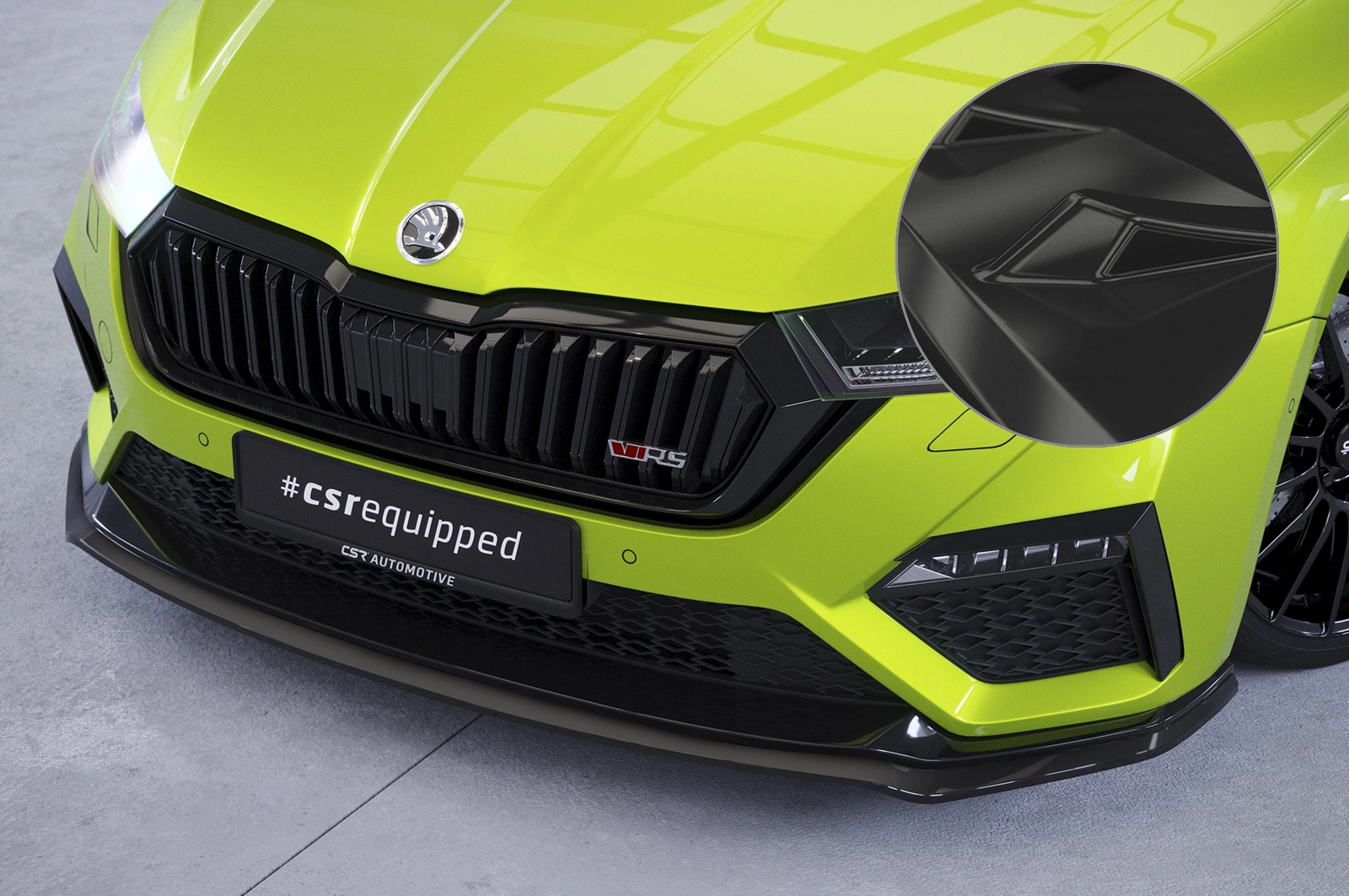Voorspoiler Škoda Octavia 4 RS / RS Plus glans zwart – CSR Automotive