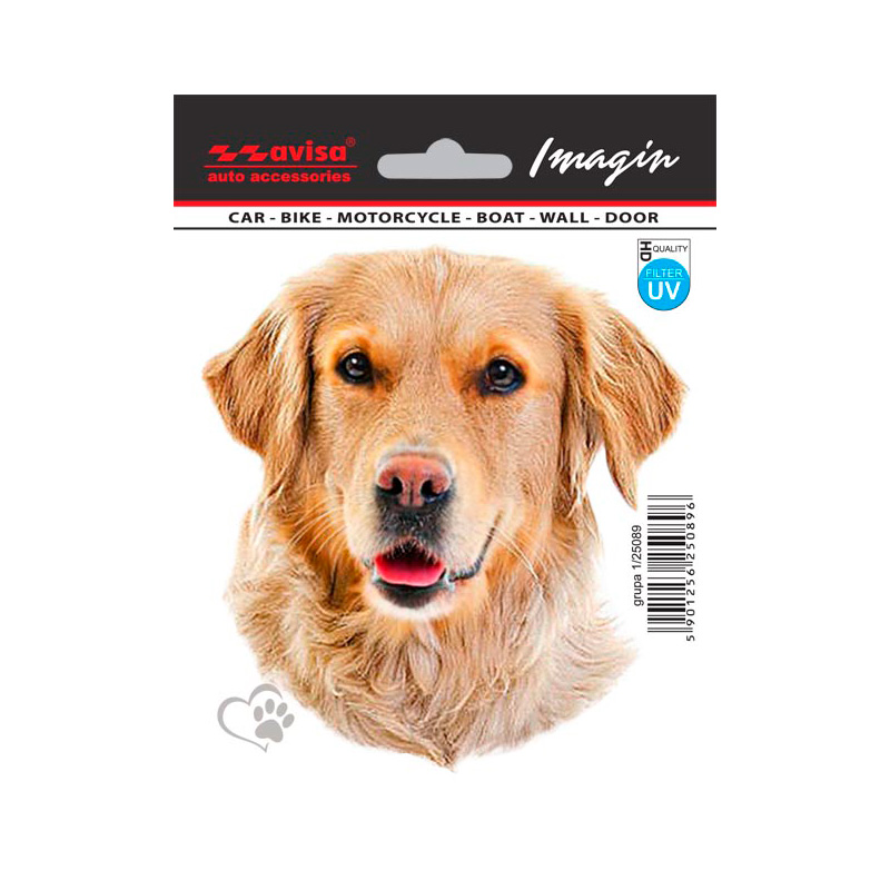 Auto Tattoo Sticker Golden retriever - 11x12cm