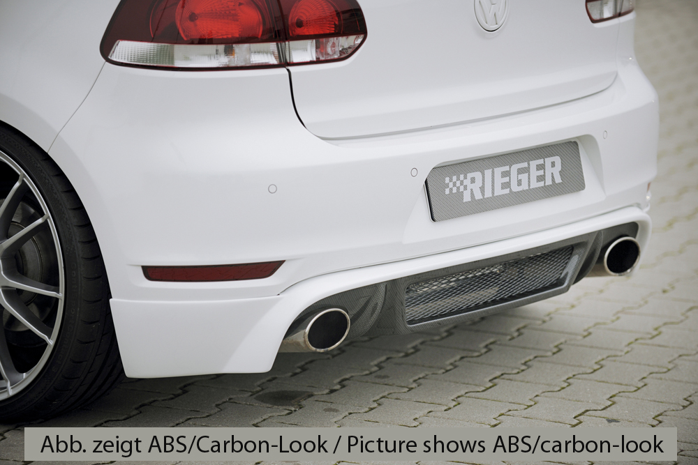 Diffuser Volkswagen Golf 6 GTI GTD Rieger Mat Zwart