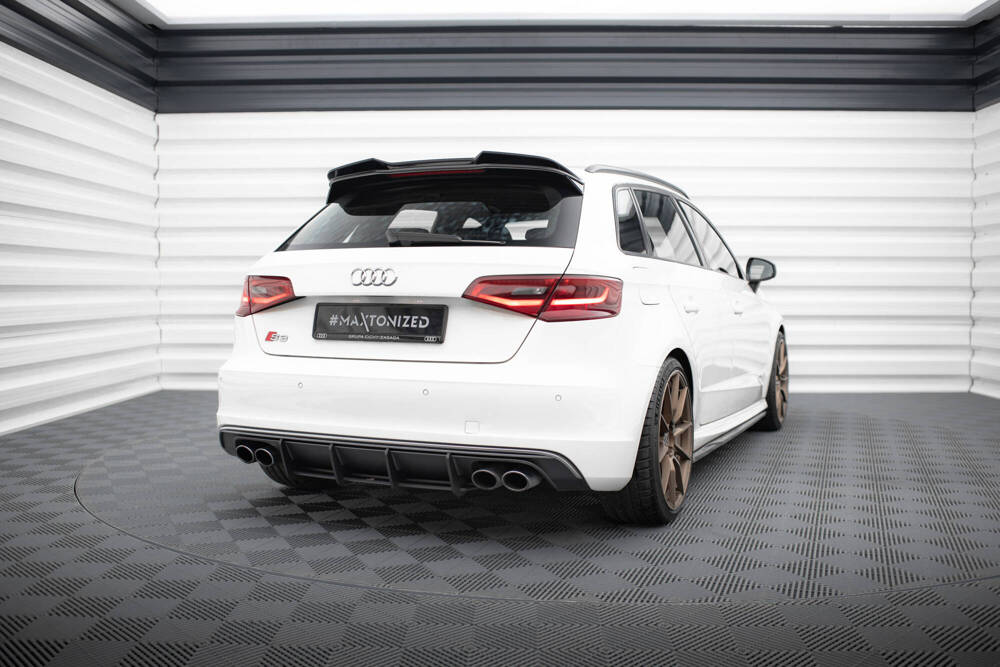 Spoiler Audi S3 / A3 S-Line 8V Sportback / Hatchback Maxton Glans Zwart