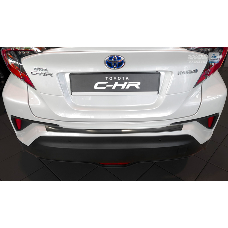 Zwart RVS Achterbumperprotector  Toyota C-HR 2016-2019 & Facelift 2019-2023