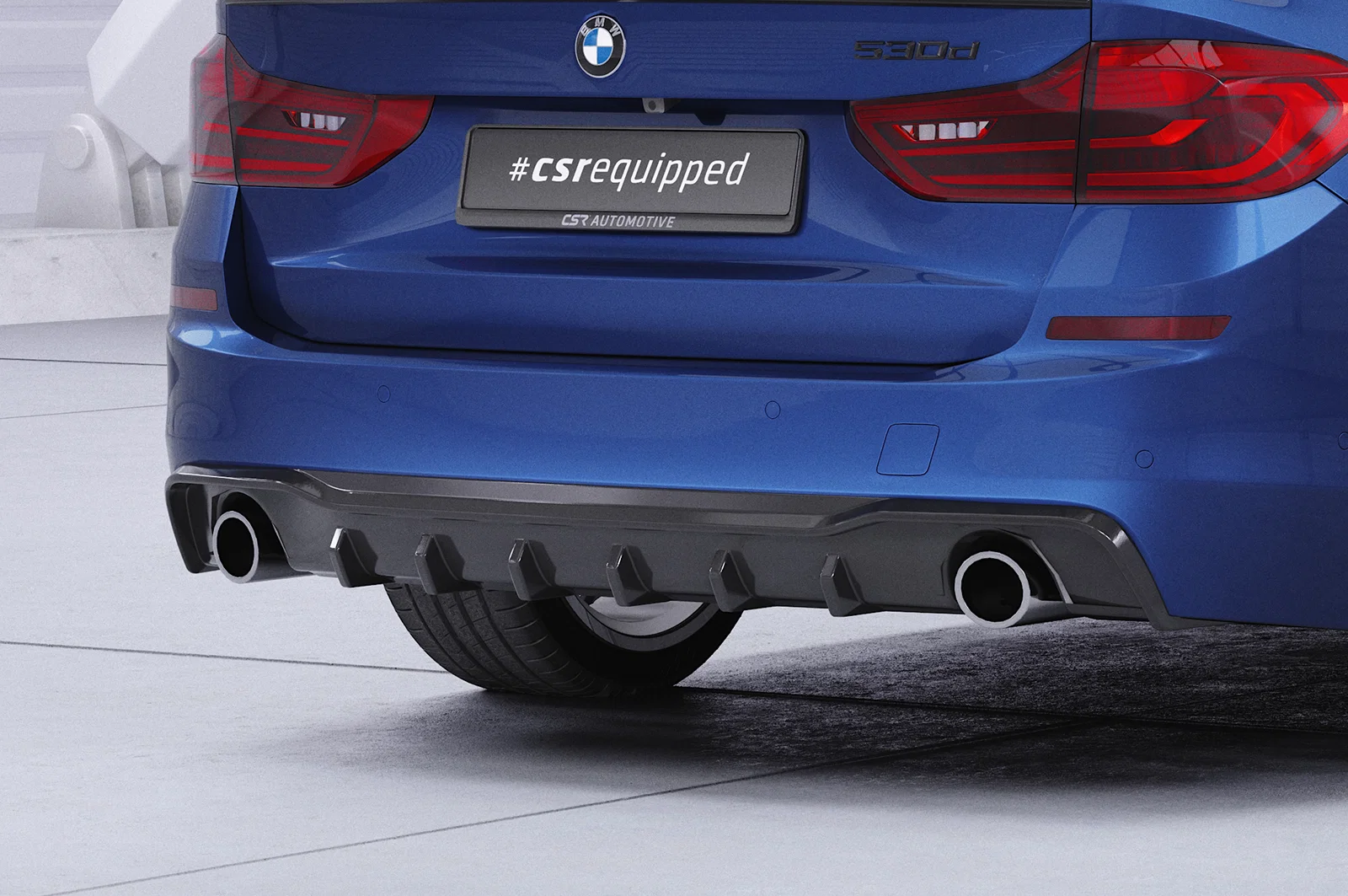 Diffuser passend voor BMW 5er G31 Glans Zwart – vanaf 2017