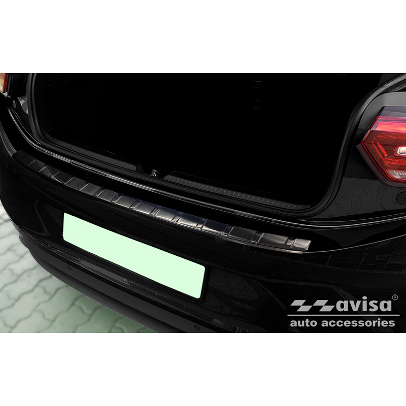 Zwart RVS Achterbumperprotector  Volkswagen ID.3 2020-2023 & FL 2023- 'Ribs'