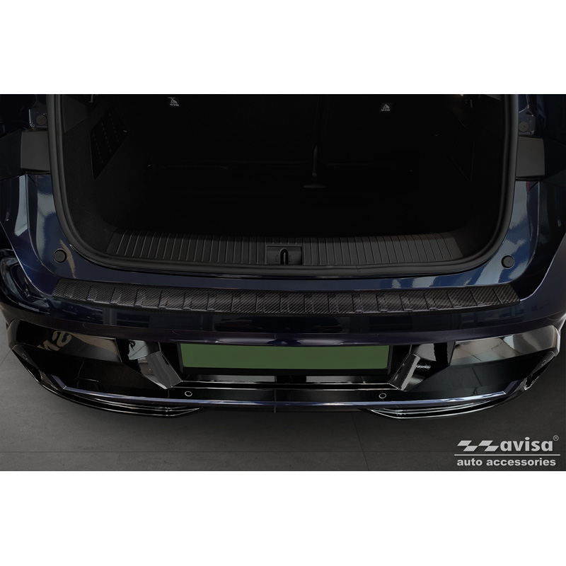 Echt 3D Carbon Achterbumperprotector  Renault Megane E-Tech 2021- 'Ribs'