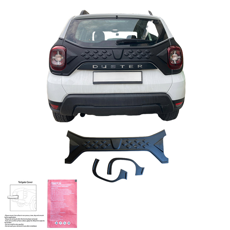 Achterklep- en achterlichtcovers  Dacia Duster II 2018-2024 - Matzwart