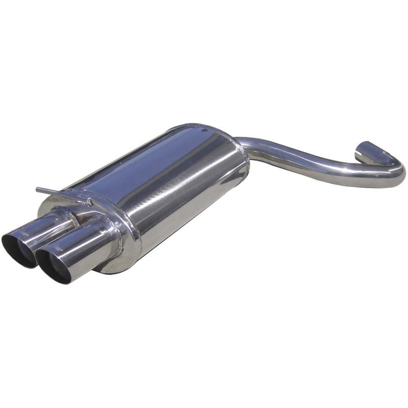 100% RVS Sportuitlaat  BMW 3-Serie E90 320D 2005- 2x76 Racing