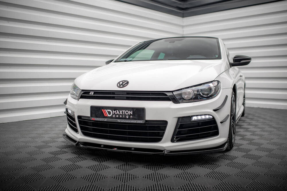 Voorspoiler V.3 Volkswagen Scirocco R Maxton Glans Zwart