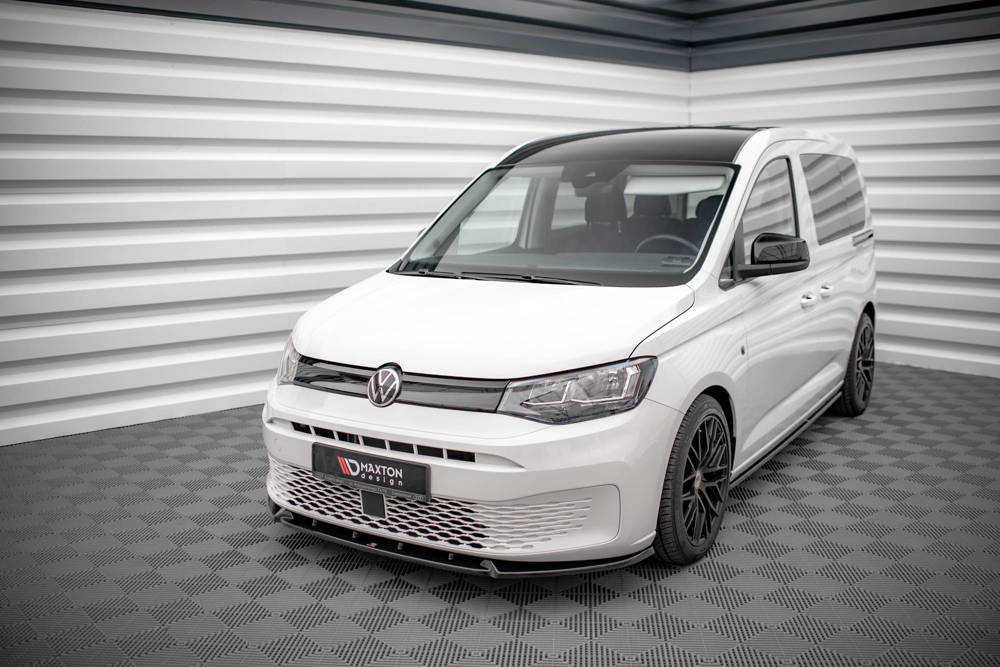 Voorspoiler V.2 Volkswagen Caddy MK5 Maxton Glans Zwart