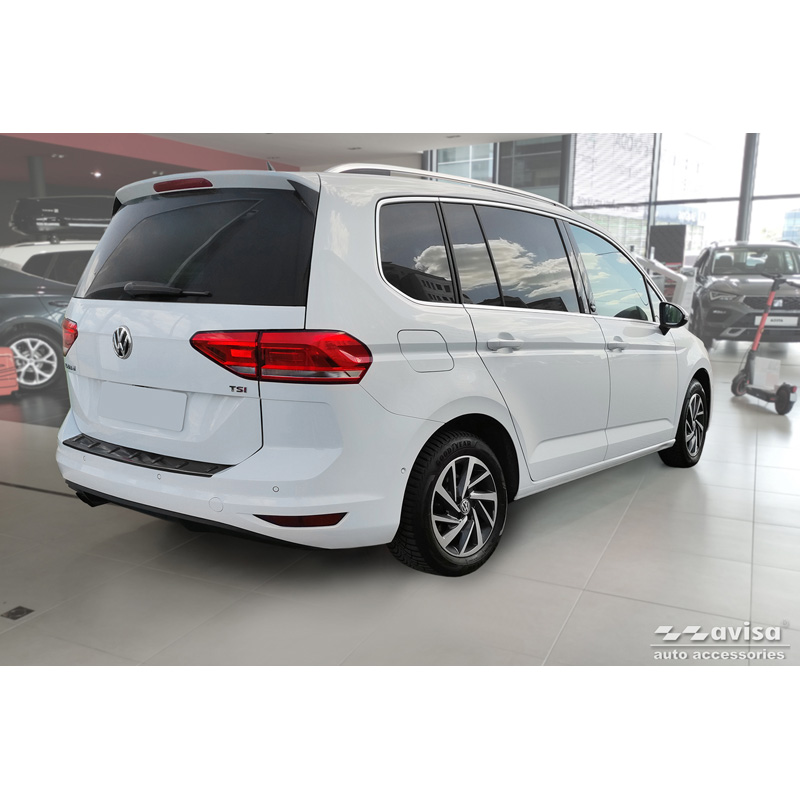Avisa Zwart RVS Achterbumperprotector  Volkswagen Touran III 2015- incl. R-Line 'STRONG EDITION'