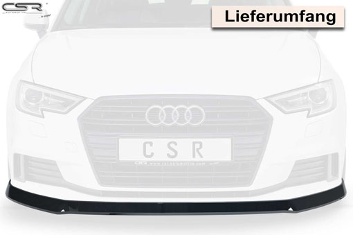 Voorspoiler Audi A3 8V CSR Glans Zwart