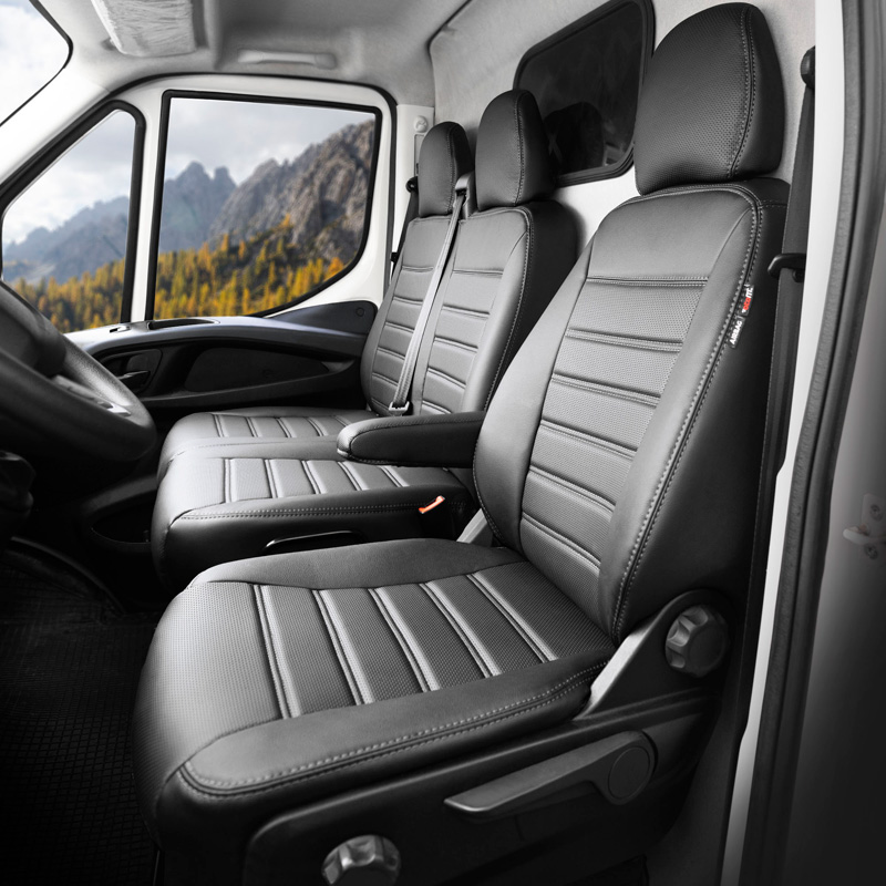 New York Design Kunstleder Stoelhoezenset 2+1  Volkswagen Crafter/MAN TGE 2017- (Ergo Comfort) (split in zitvlak bank)