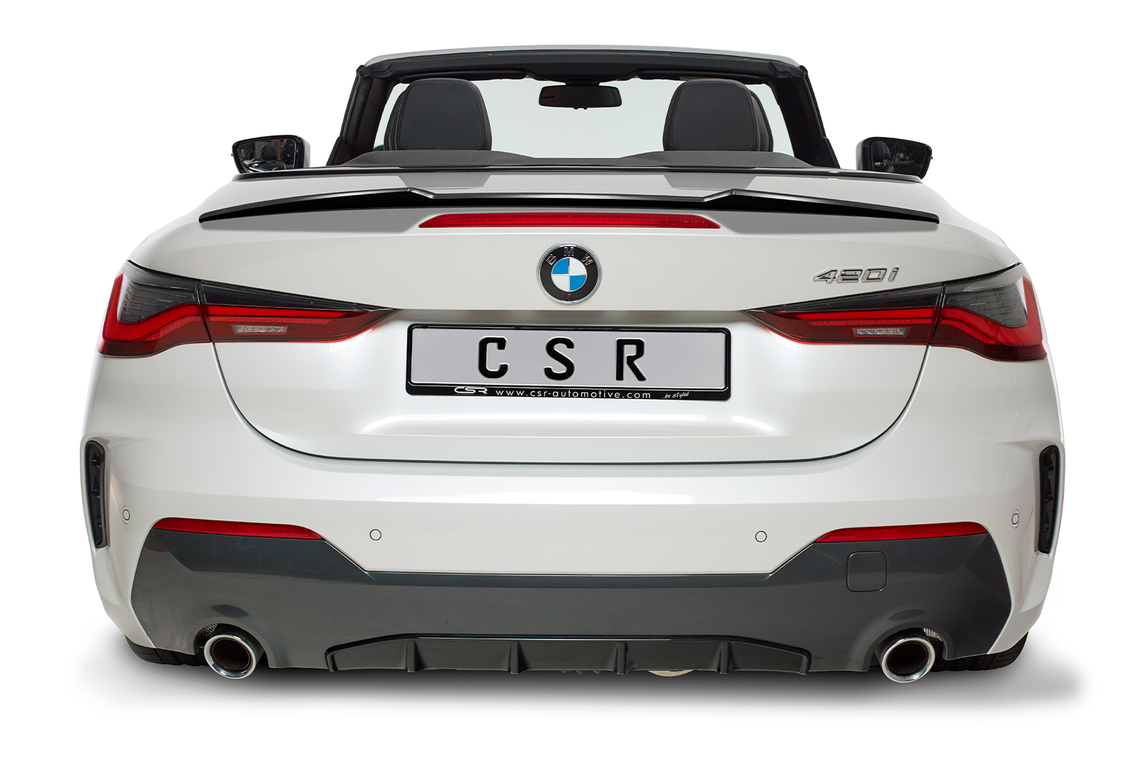 Spoiler BMW 4er G23 Cabrio CSR glans Zwart