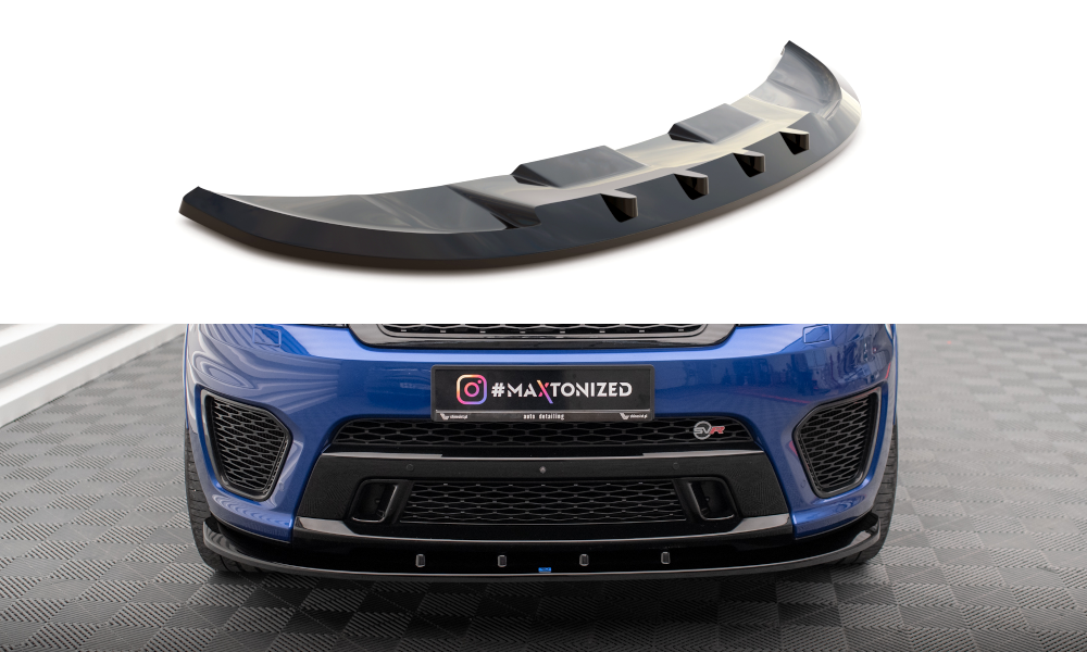 Voorspoiler V.1 Land Rover Range Rover Sport SVR 2015 - 2018 Maxton Glans Zwart