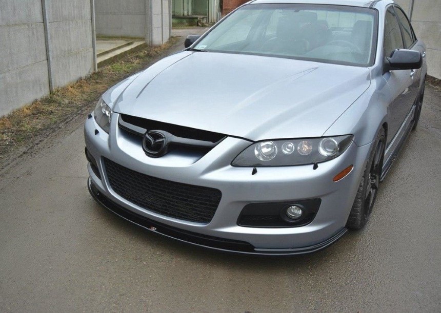 Race voorspoiler Mazda 6 Mk1 Maxton Design glans zwart