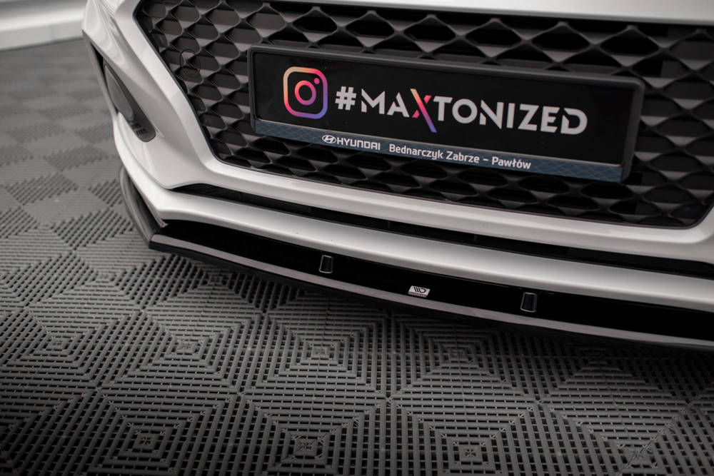 Voorspoiler V.1 Hyundai I20 FL 2018 - 2020 Maxton Glans Zwart