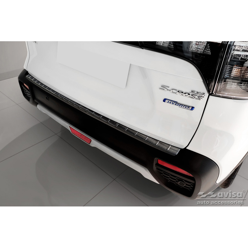 Zwart RVS Achterbumperprotector  Suzuki S-Cross II 2022- 'Ribs'