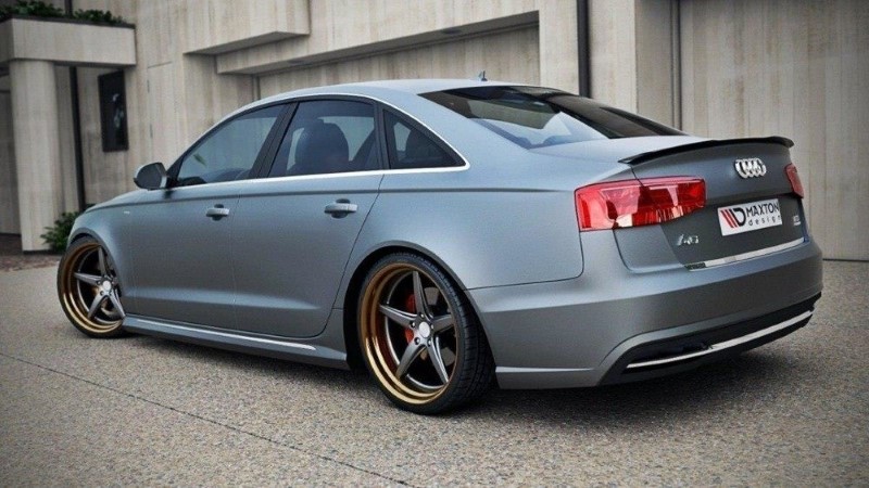 Spoilerkap Audi A6 / A6 S-Line C7 / C7 FL Sedan Glanzend Zwart Maxton