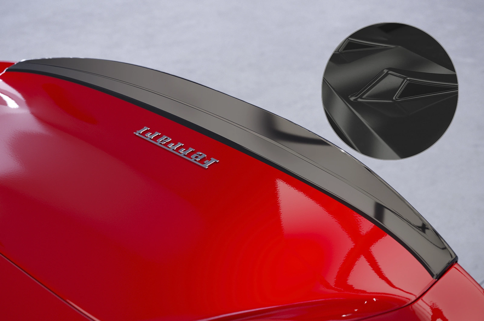 Achterspoiler Ferrari 812 GTS glans zwart