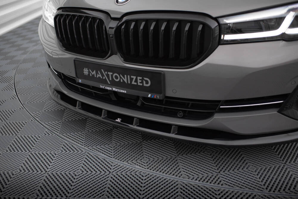 Voorspoiler V.1 BMW 5 Serie FL Maxton Glans Zwart