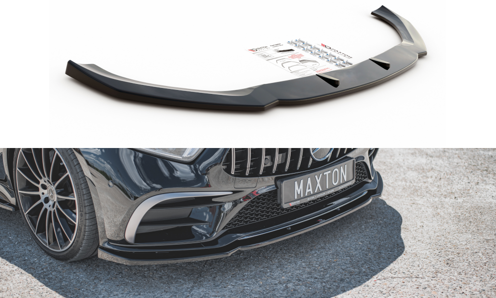 Voorspoiler V.2 Mercedes AMG CLS AMG Pakket & CLS53 C257 Maxton Glans Zwart