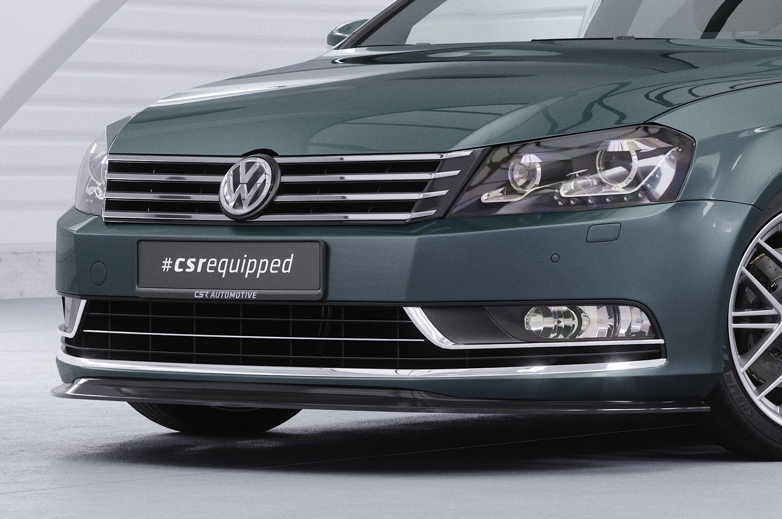 Voorspoiler VW Passat B7 Glans Zwart – 2010–2015