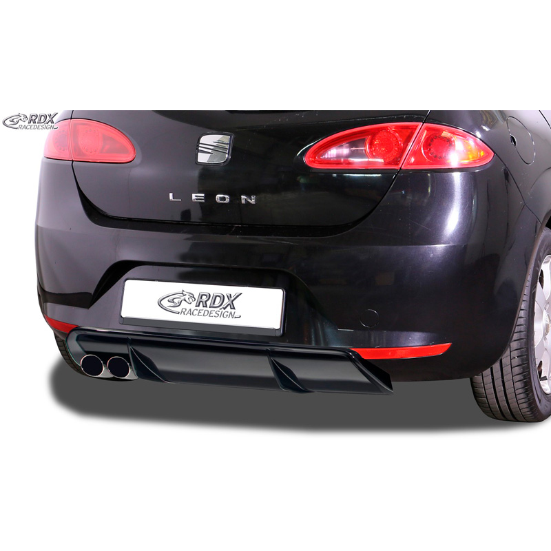 Achterskirt 'Diffusor'  Seat Leon 1P 2005-2008 excl. FR/Cupra (ABS zwart glanzend)