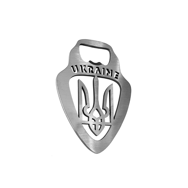 RVS Flesopener - 'Ukraine' (Zilver)