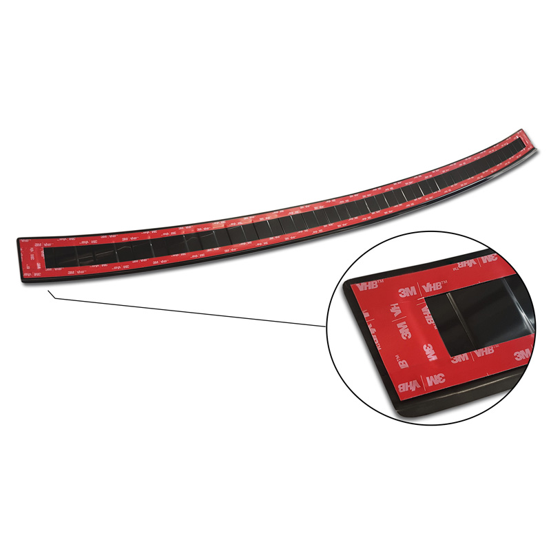 Zwart RVS Achterbumperprotector  Mitsubishi Outlander II / Citroën C-Crosser / Peugeot 4007 2006-2012 'Ribs'