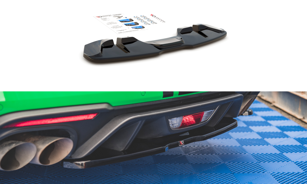 Diffuser Ford Mustang GT MK5 FL Maxton Glans Zwart