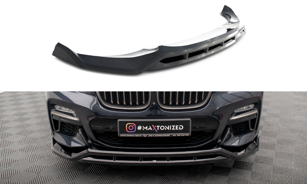 Voorspoiler BMW X4 M-Pack G02 Maxton Glans Zwart