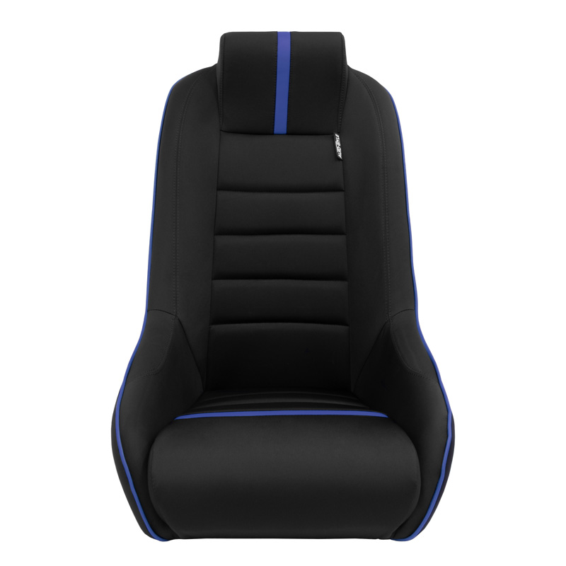Sportstoel 'Classic RS' - Zwart/Blauw - Vaste rugleuning + Geïntegreerde hoofdsteun - incl. sledes