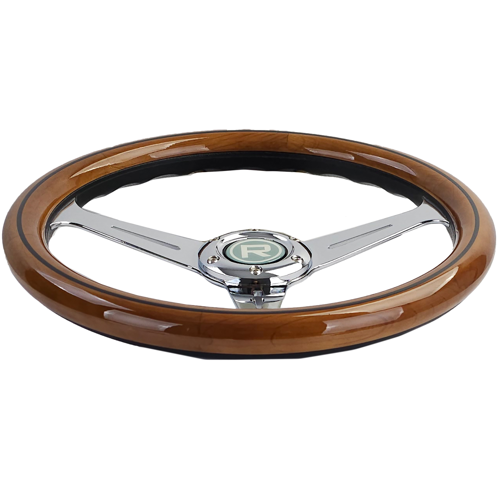 OMP Vintage stuur Hout/Chroom
