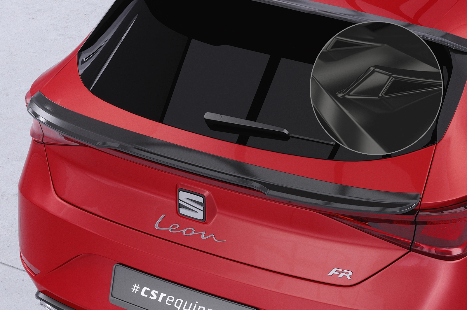 Achterspoiler Seat Leon 4 Glans Zwart van CSR Automotive (2020-)